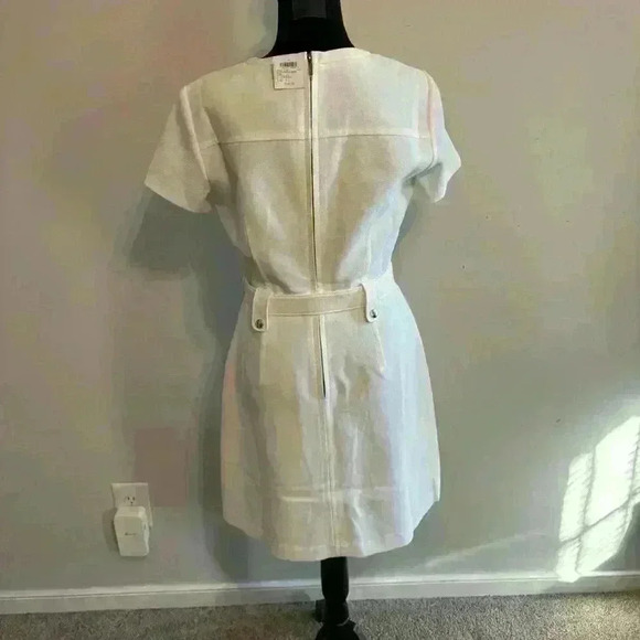 Club Monaco White Belted Pocket Dress Size 8 New With Tags - Picture 5 of 12